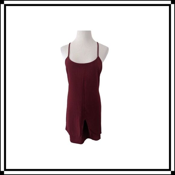 NWOT! RD Style Burgandy Strappy Fall Dress Sz M/L - Picture 1 of 4
